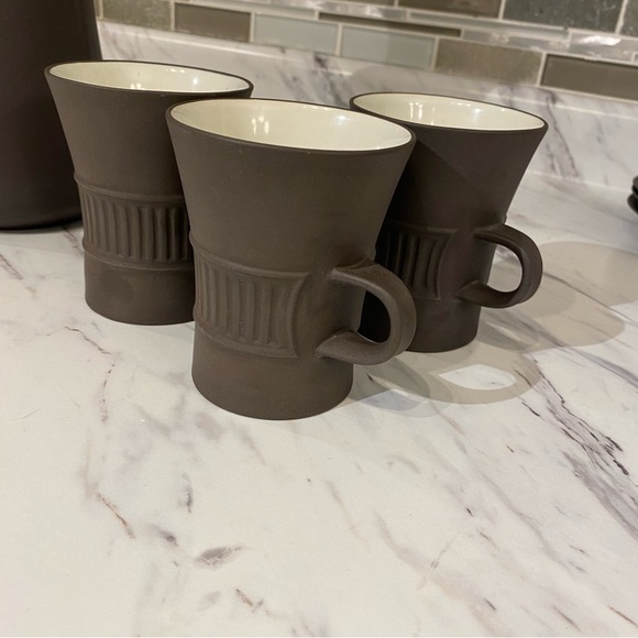 Vintage Dansk Flamestone Coffee service set Coffee pot & Cups & saucers Denmark - Picture 7 of 16